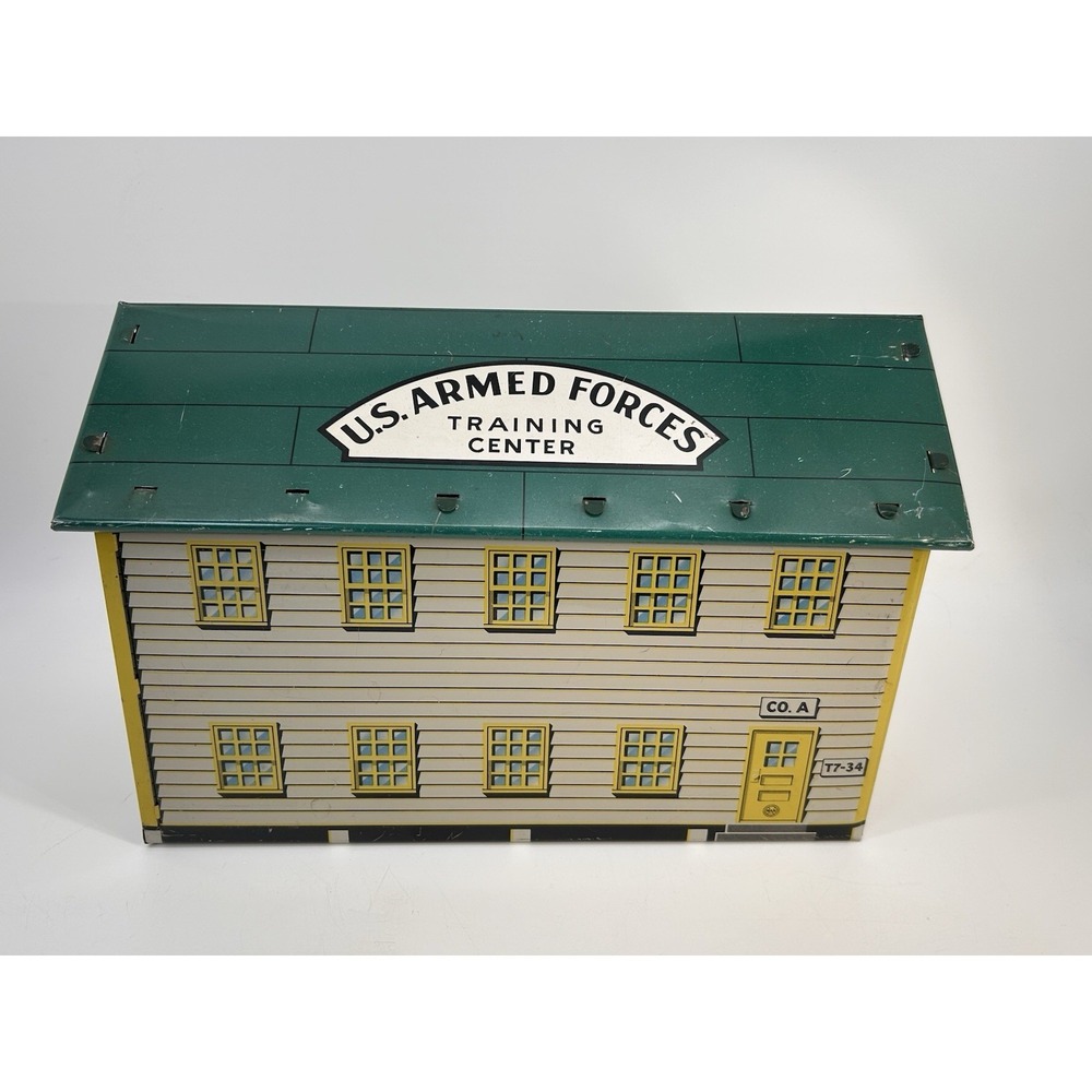 Vintage MARX T7-34 US Armed Forces‎ Training Center Tin Litho Building CO. A